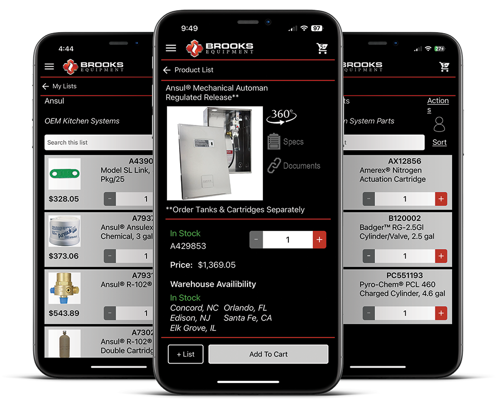 Brooks App Mocked up on Three iPhones
