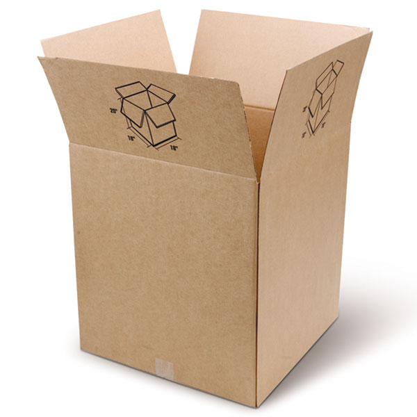 Duck Brand® Kraft Shipping Boxes, 18" x 18" x 20"