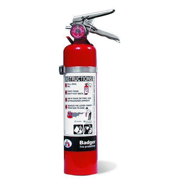 Badger™ Stored Pressure 2.75 lb BC Fire Extinguisher w/ Brass Valve & Vehicle Bracket – 10B:C
