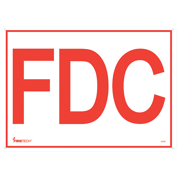 "FDC", 6" Letters, 10" x 14"