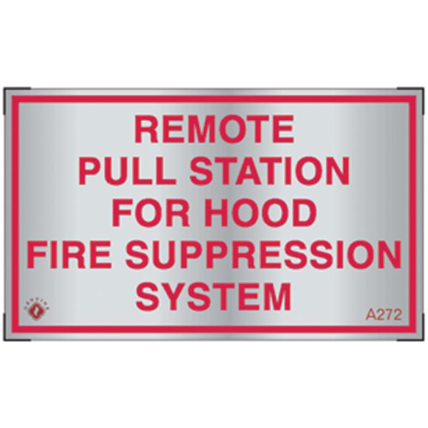 Aluminum System "Remote Pull Station…" Sign, 3" x 5"