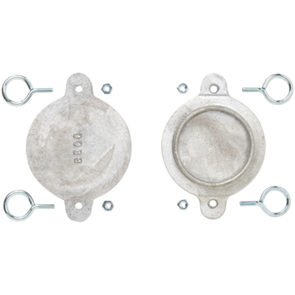 2 1/2" Aluminum Break Cap, Silver