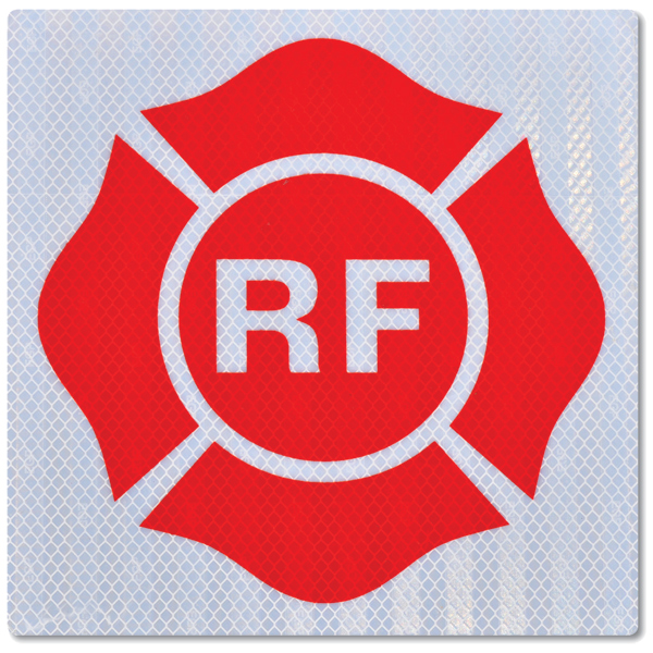 Aluminum "RF" (Roof/Floor) Florida Truss Sign