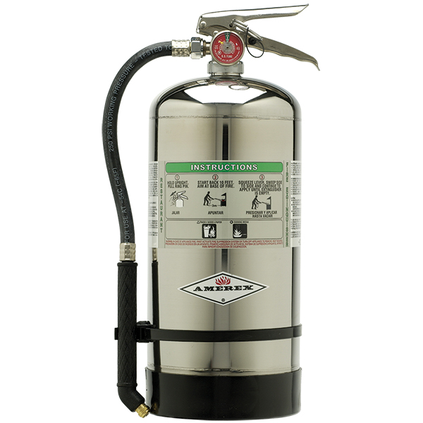 Amerex® 6 L Wet Chemical Fire Extinguisher w/ Wall Hanger – 2A:K