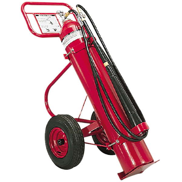 Amerex® 50 lb CO2 Wheeled Fire Extinguisher w/ Rubber Wheels – 20B:C