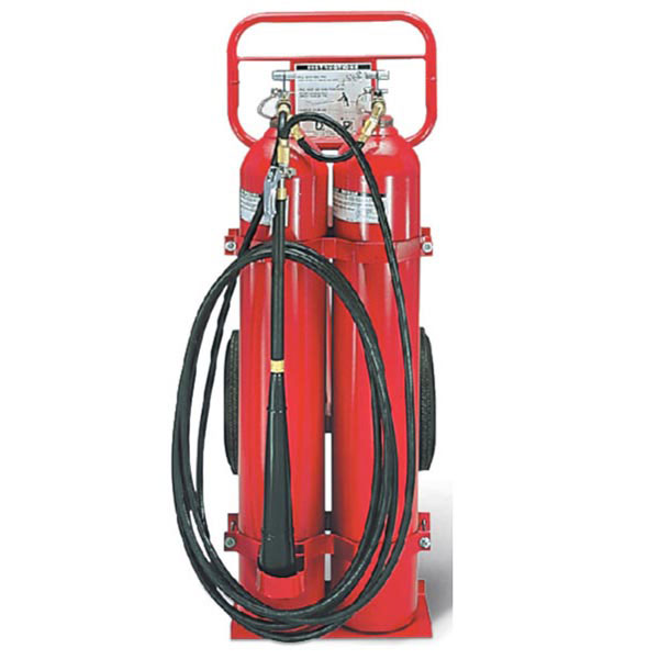 Amerex® 100 lb CO2 Wheeled Fire Extinguisher w/ Rubber Wheels – 20B:C