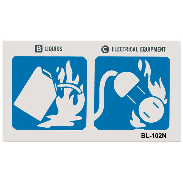 BC Pictorial Fire Classification Label