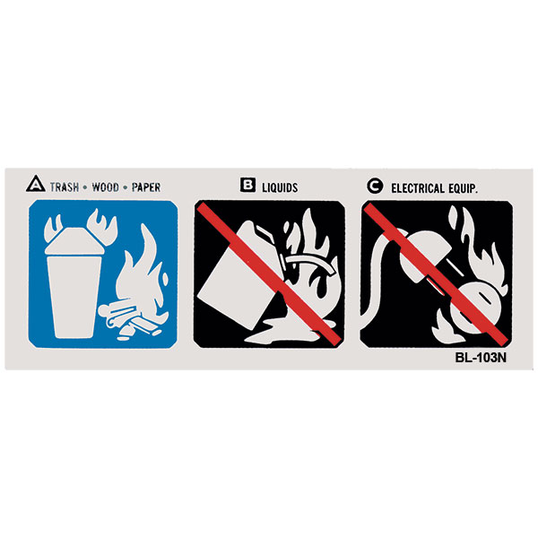 A Pictorial Fire Classification Label