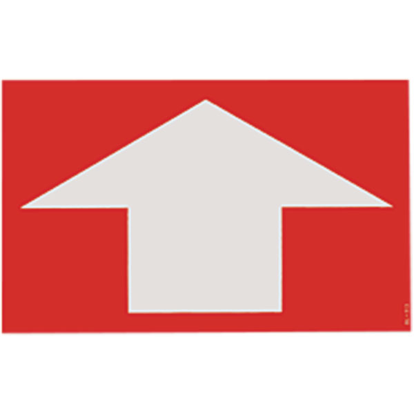 Self-Adhesive Vinyl Directional Arrow Sign, 8" x 5"