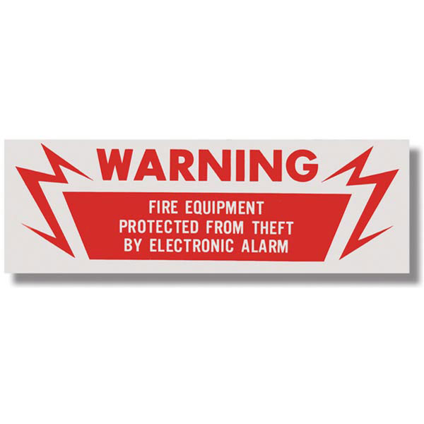 Self-Adhesive Vinyl "Warning...Electronic Alarm" Sign, 6" x 2"
