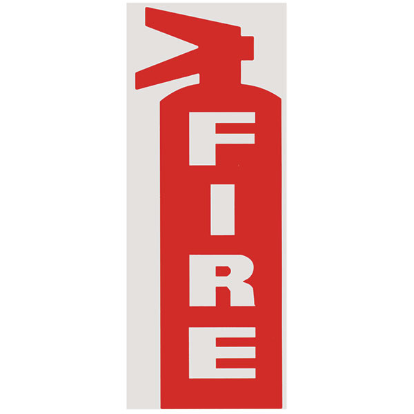 Self-Adhesive Vinyl "Fire" Die-Cut Letters, 3" x 8 1/2", Red