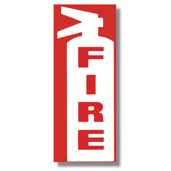 Self-Adhesive Vinyl "Fire" Die-Cut Letters, 3" x 8 1/2", White