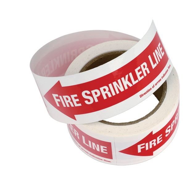 Fire Sprinkler Line Labels w/ Left Arrow