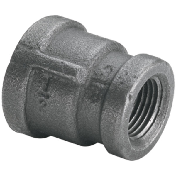 1/2" x 3/8" Black Reducing Couplings, Pkg/40 (Sold by Each)