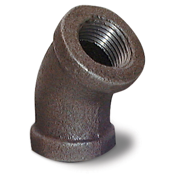 3/8" 45° Black Elbows, Pkg/50 (Sold by Each)