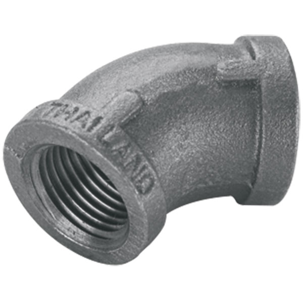 1/2" 45° Black Elbows, Pkg/50 (Sold by Each)