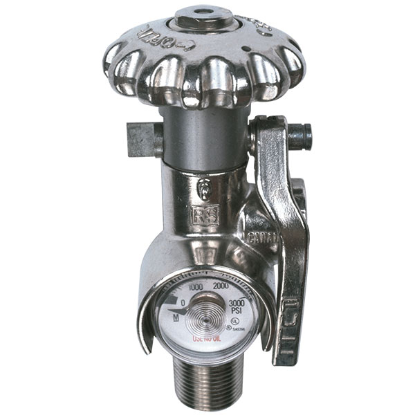 3/4" Quick-Release Nitrogen Valve w/ 3000 psi Gauge (For Dry Chemical Wheeled Units)