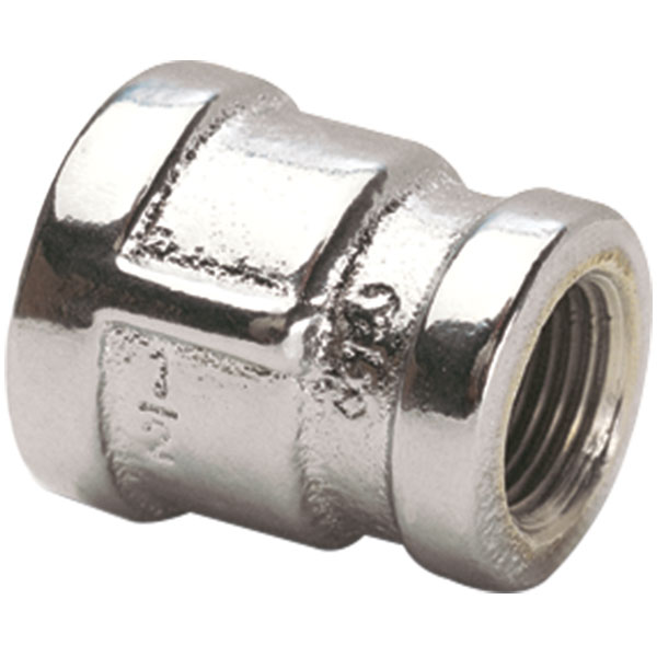 1/2" x 3/8" Chrome Reducing Couplings, Pkg/40 (Sold by Each)