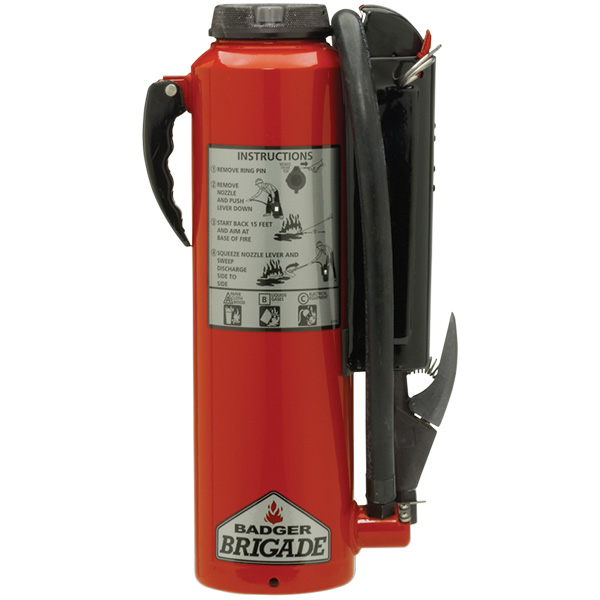 Badger™ Brigade 10.65 lb CO2 Cartridge Operated ABC Fire Extinguisher w/ Wall Hook – 4A:40B:C