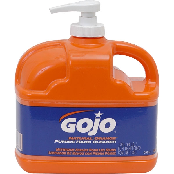 Gojo Orange Pumice Hand Cleaner w/ Pump Dispenser, 0.5 gal