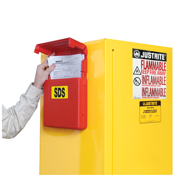 Document Storage Box w/ (2) Blank Labels, & Labels Printed – (1) SDS & (1) Instruction Manual