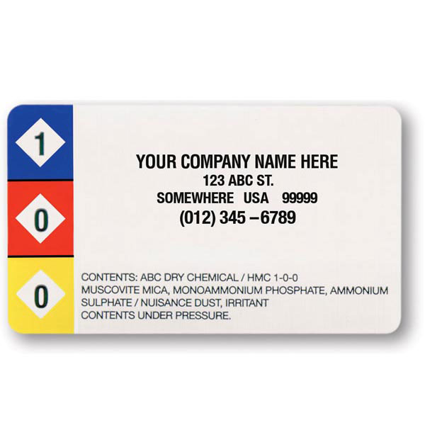 K Class Wet Chemical HazMat Labels