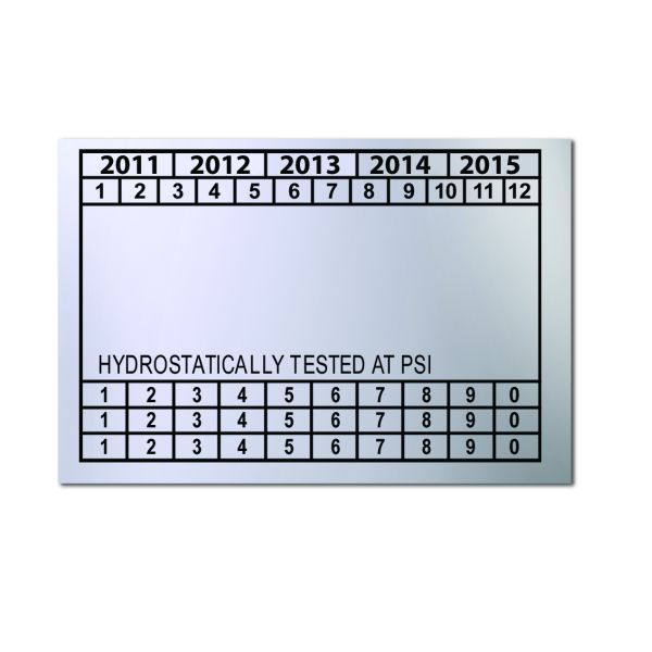 California Hydrotest Labels, 3 1/4" x 2 1/4"