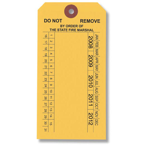 Yellow Customized Sprinkler Tags