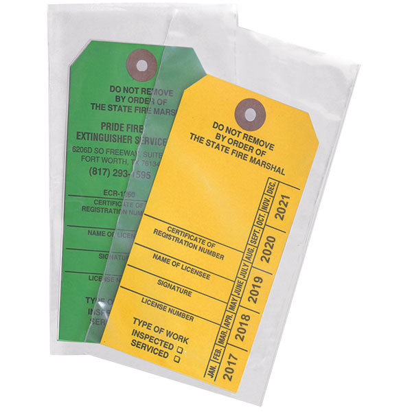 Standard Tag Cover, 6 1/2" x 3 1/2" (2.5 mil Poly)
